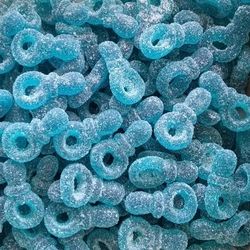 Tétines bleues à la framboise sucrées (100g)