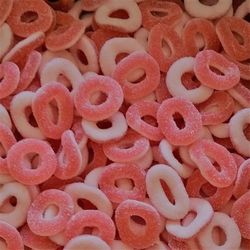 Anneaux sucrés goût FRAISE (100g)